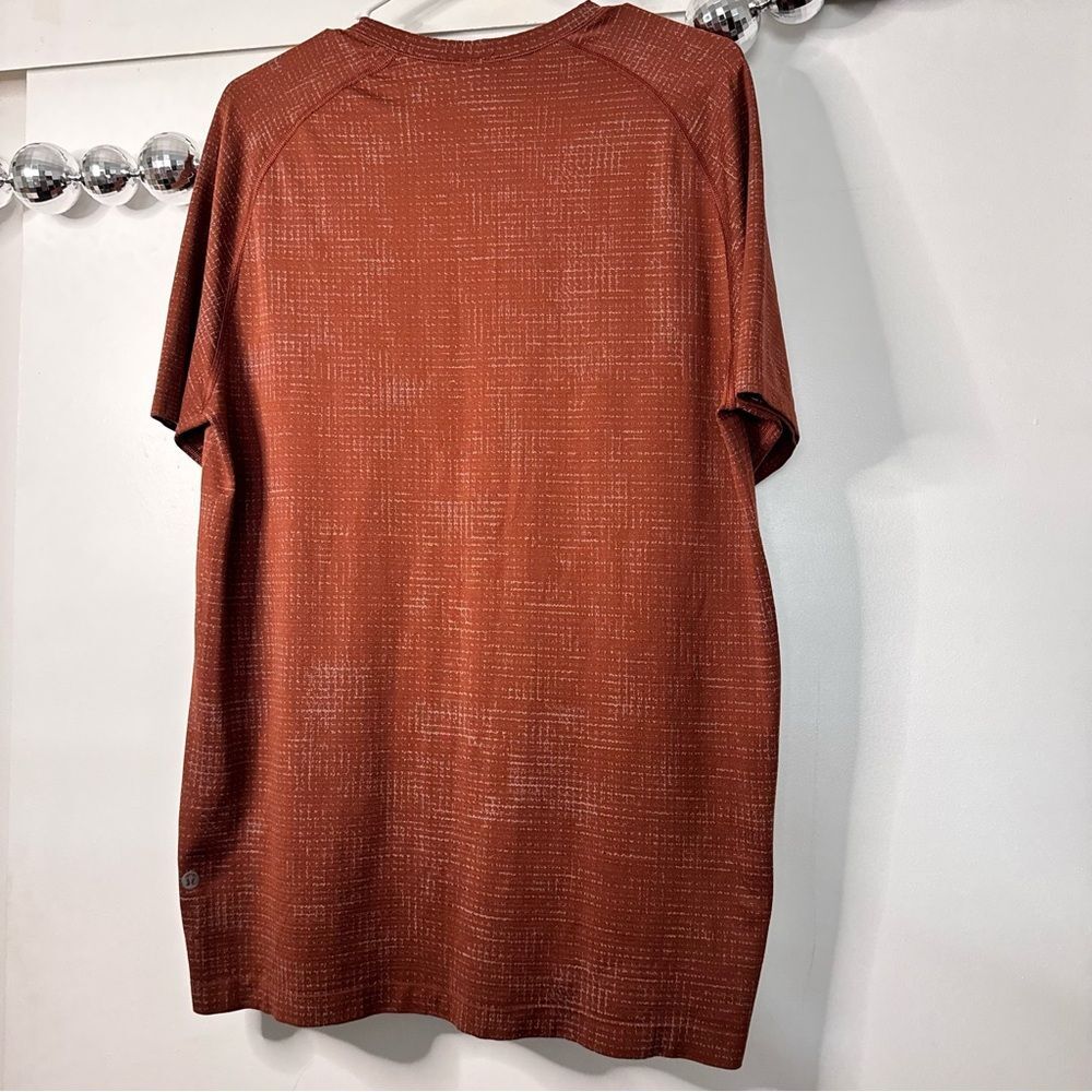 Lululemon Metal Vent Tech T-Shirt 2.0 Disrupted Grid Delicate Mint / Date Brown - Picture 6 of 7